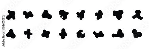 Tableau sur toile Abstract blob shapes vector set