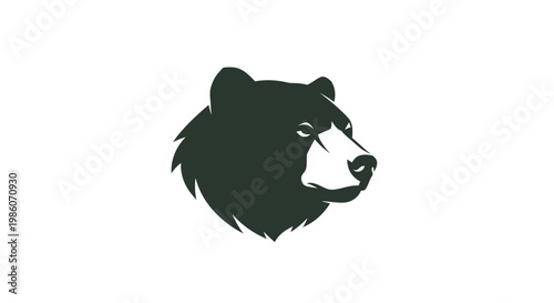 Black bear head profile view.