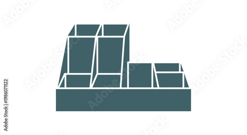 Boxes stacked on top each other.