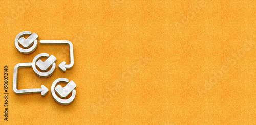 Efficient Workflow Automation and Verified Milestone Checklist Icon