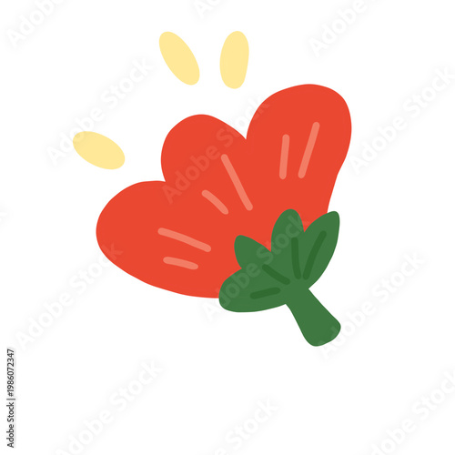 Stylized Flower Paw Print