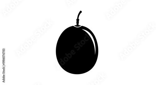 Fruites Black olive, fruit icon, food illustration, vector graphic isolated on White Background vactor EPS