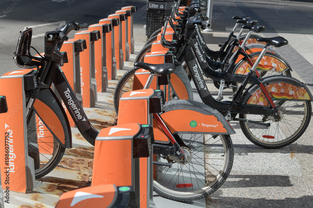 Obraz premium rental bikes in Toronto
