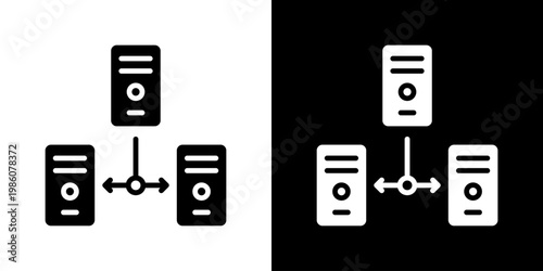 Local Area Network Icon Set Multiple Style Collection
