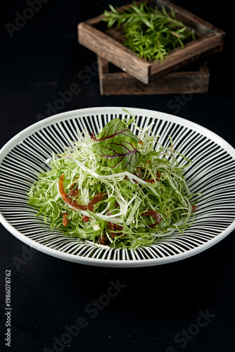 Tableau sur toile Black bean dace with bitter chrysanthemum