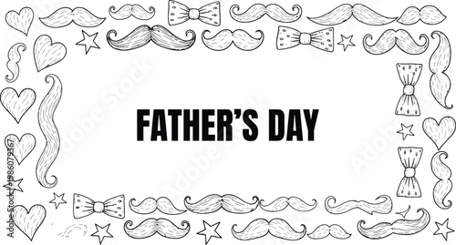 Father's day decorative frame with hand lettered text