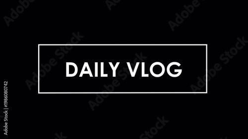 Daily Vlog – Minimal Typography Animation