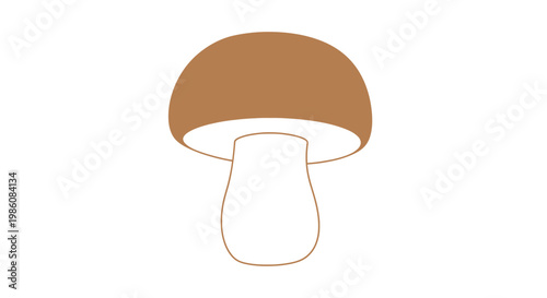 Brown mushroom with white stem.