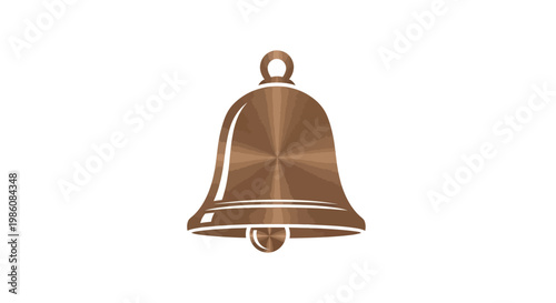 Copper Bell Metal Object Closeup.
