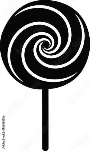 Swirled lollipop on a stick with a classic spiral design