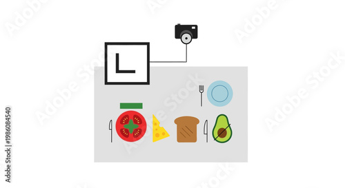 Food items on a table setting.