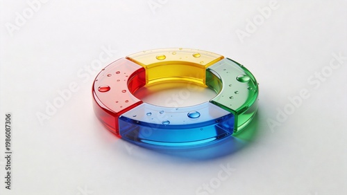 Colorful Circular Diagram Ring Cycle Concept for Business Process Infographic