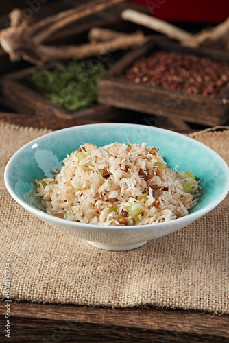 Celery and soybeans with dried shrimp