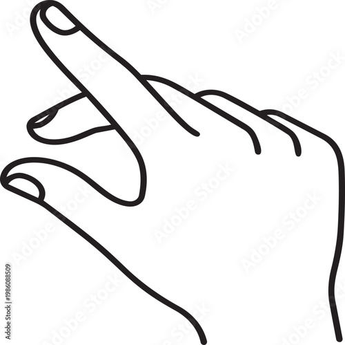 A hand with the index finger pointing up