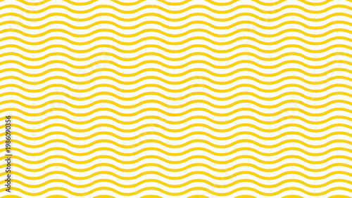 Canvas-taulu A seamless pattern of undulating yellow waves on a white background