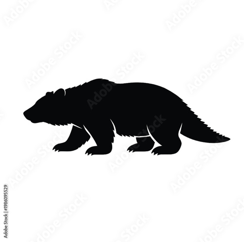 silhouette of a polar bear