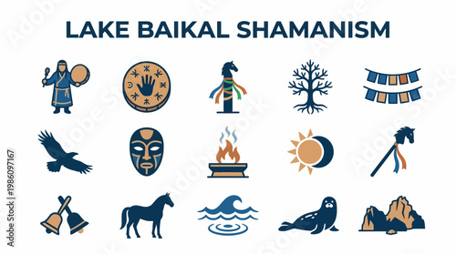 Lake Baikal Shamanism Icons - Ritual Symbols