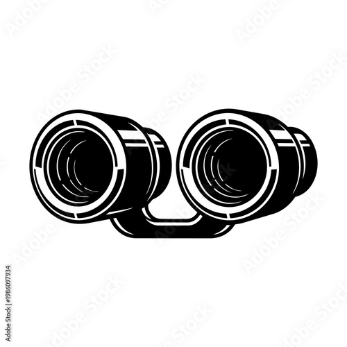 Black Silhouette Front View Dual Chrome Exhaust Tip Vector Icon