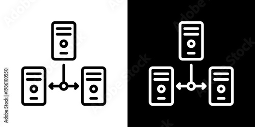 Local Area Network Icon Set Multiple Style Collection