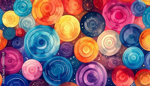 Colorful concentric circles (2)
