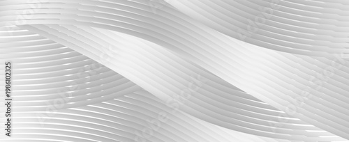 Close-up view of smooth curved lines on a white surface