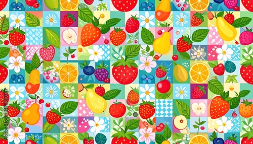Colorful Fruit Patchwork