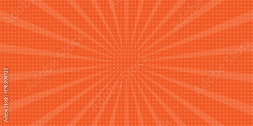 Comic background. Pop art texture. Starburst cartoon style. Anime design with explosion effect for print. Fun dot pattern. Blue backdrop with halftone gradient. eps 10