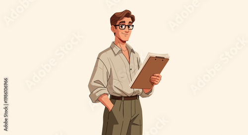 Man holding a tablet computer.