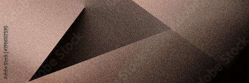 mocha mousse brown abstract background. colour trend 2025 featuring elegant geometry oblique rectangle with dark gradient, and paper grain texture