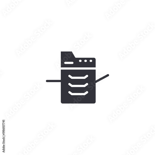 Ink tank system icon symbolizing continuous ink supply, printing efficiency, and cost-effective printing solutions, suitable for modern printers.