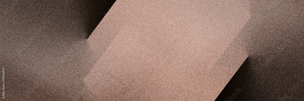 Fototapeta premium mocha mousse brown abstract background. colour trend 2025 featuring elegant geometry oblique rectangle with dark gradient, and paper grain texture