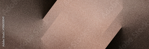 mocha mousse brown abstract background. colour trend 2025 featuring elegant geometry oblique rectangle with dark gradient, and paper grain texture