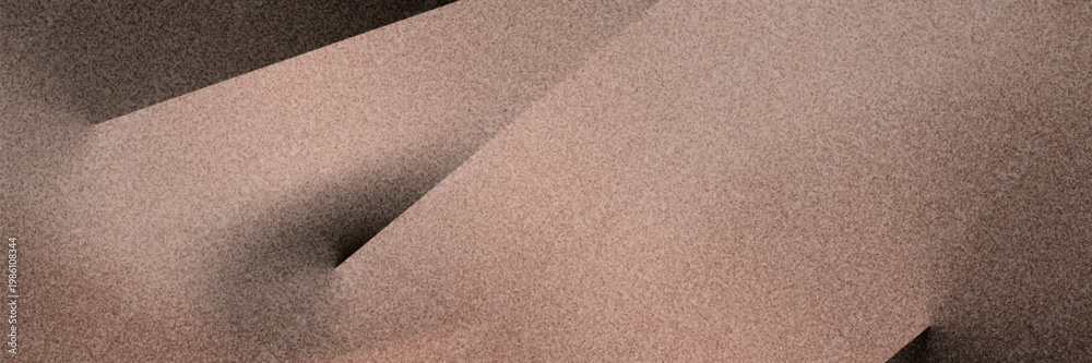 Fototapeta premium mocha mousse brown abstract background. colour trend 2025 featuring elegant geometry oblique rectangle with dark gradient, and paper grain texture