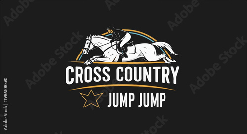 Equestrian jumping over obstacles, a dynamic sport