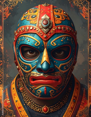 Elaborate masked face