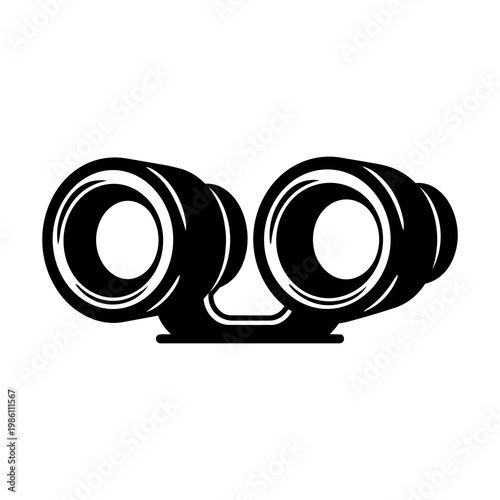 Black Silhouette Dual Exit Chrome Exhaust Tip with Mounting Bracket Vector Icon