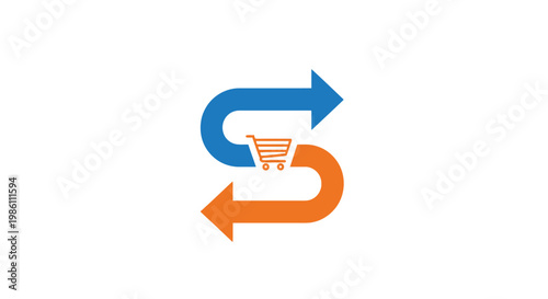 An icon depicting a shopping cart exchange.