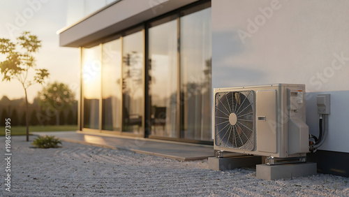 Air Source Heat Pump Residential Installation Sustainable Clean Home Energy