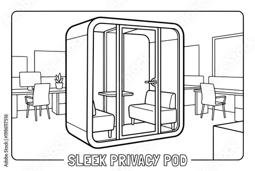 Sleek Privacy Pod For Focused Individual Work.