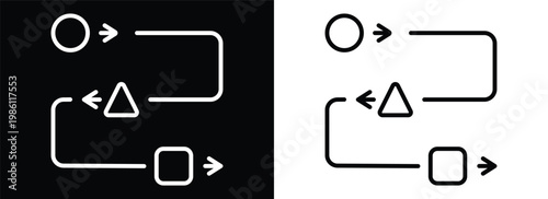 Workflow monochrome line style