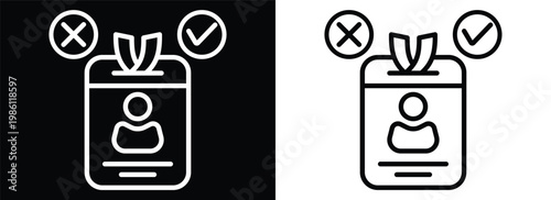 Decision Making monochrome line style