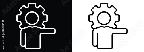 Manager monochrome line style