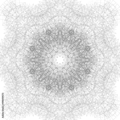Obraz na płótnie op art lace effect creative geomeric pattern, ornament, modern abstract linear b