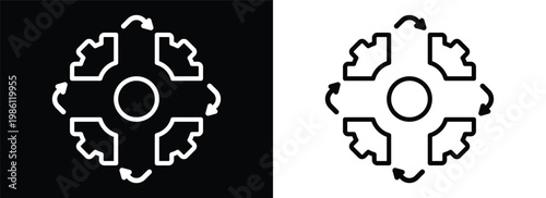 Integration monochrome line style