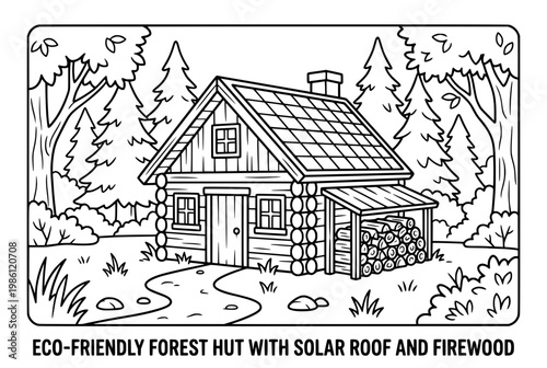 Eco Friendly Forest Cabin With Solar Roof.