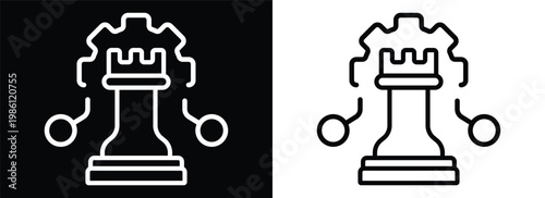 Strategy monochrome line style
