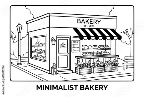 Minimalist Bakery Shop with Freshly Baked Goods and Delicious Treats.