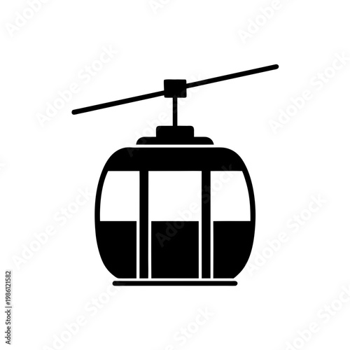 Aerial passenger gondola lift with two enclosed cabins