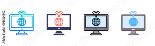 Internet Icon Set Multiple Style Collection