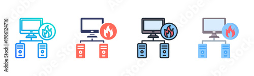 Server Icon Set Multiple Style Collection